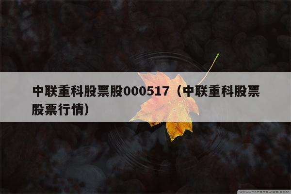 中联重科股票股000517（中联重科股票股票行情）