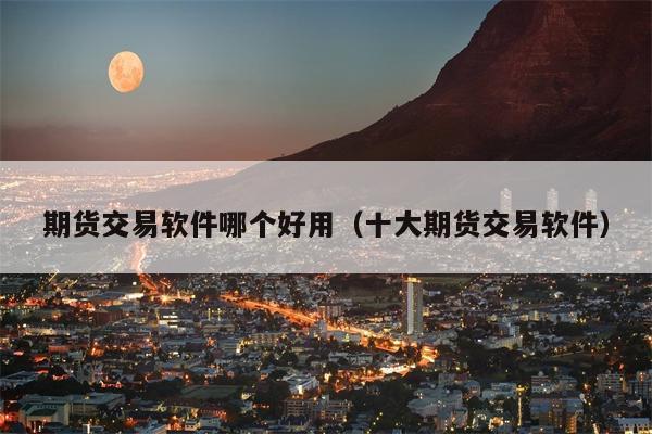 期货交易软件哪个好用（十大期货交易软件）