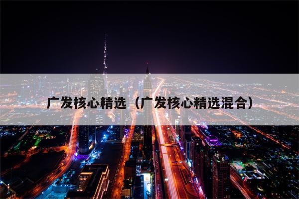 广发核心精选（广发核心精选混合）